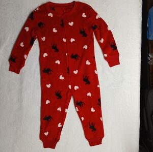 Abercrombie Kids One Piece Pajama 5/6 Red.